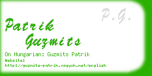 patrik guzmits business card